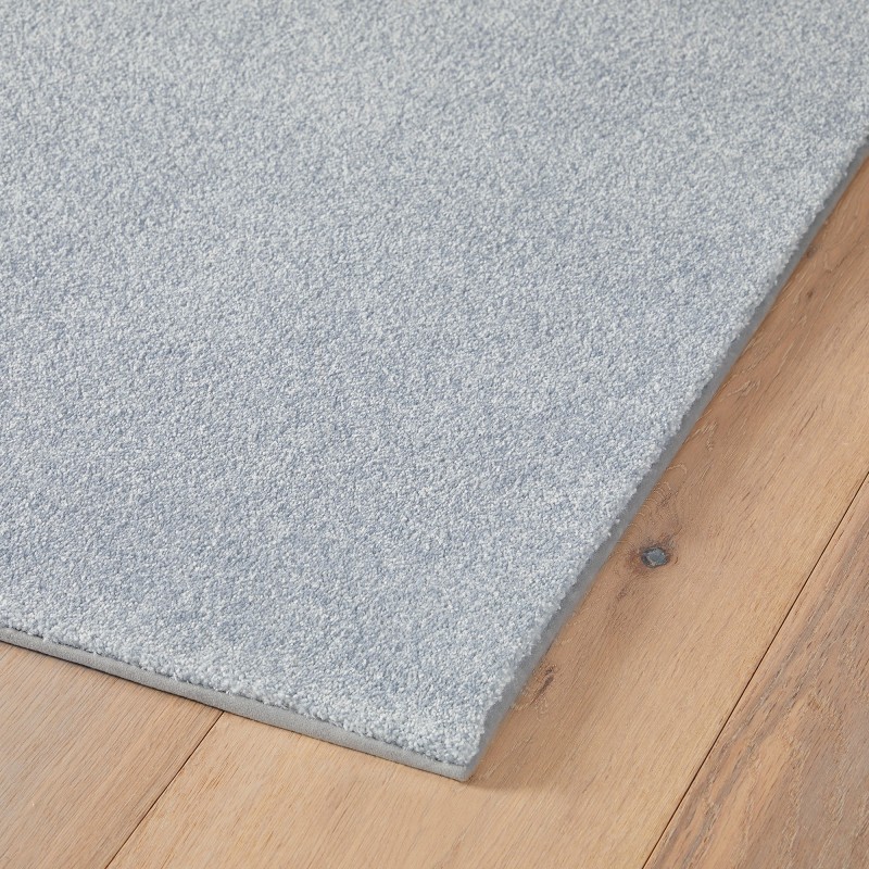 Tapis sur mesure EURYDICE Gris clair finition surjet