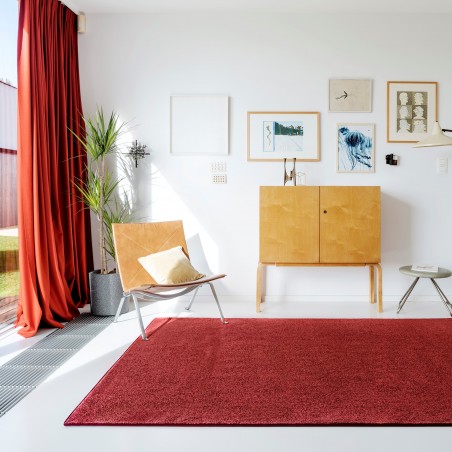 Tapis sur mesure ZALE rouge séjour