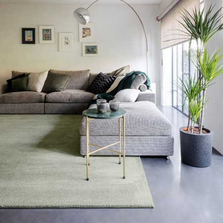 Tapis sur mesure ENKI Gris ambiance salon Tapis sur mesure ENKI Gris ambiance salon