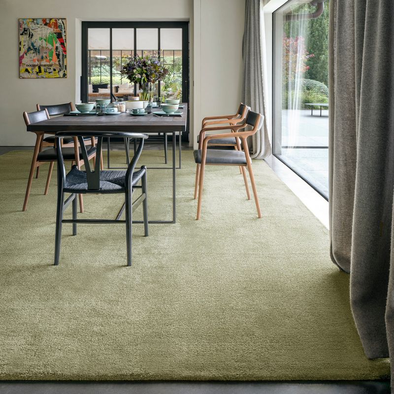 Tapis rond sur-mesure écoresponsable EUDOTHEA Vert mousse - SEDNA