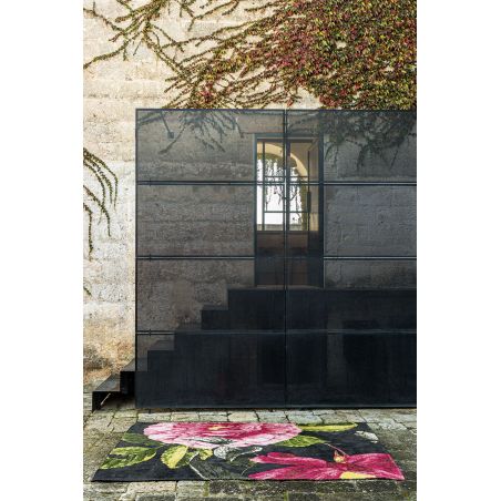 Tapis de salon contemporain Interfloral multicolore en coton chenille Tapis de salon contemporain Interfloral multicolore en coton chenille