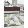 photo ambiance tapis orion jaune et gris motifs abstraits