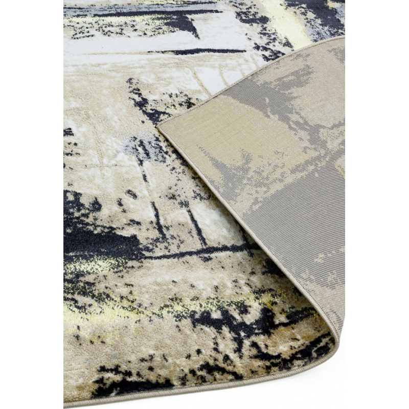 dos du tapis orion jaune et gris par Joseph Lebon