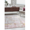 Photo ambiance tapis orion rose et or motifs abstraits