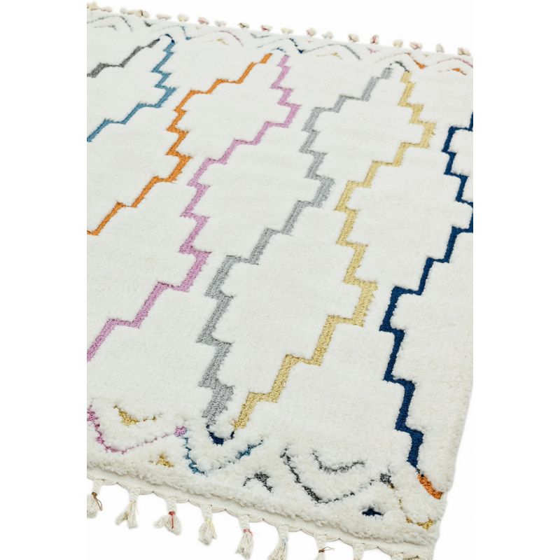 tapis motifs ethniques multicolore et creme par joseph lebon