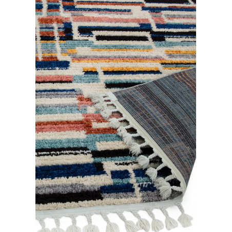 Tapis ethnique design multicolore en polyester Kadin Cyrus Tapis ethnique design multicolore en polyester Kadin Cyrus