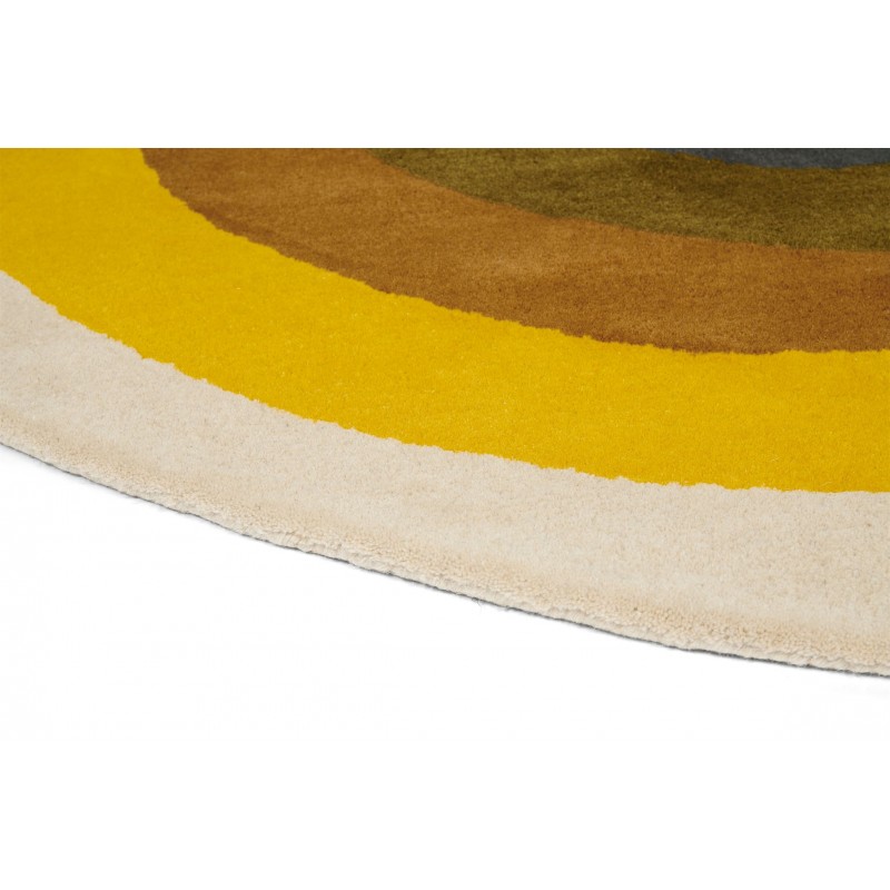 zoom tapis sunflower jaune par Orla Kiely