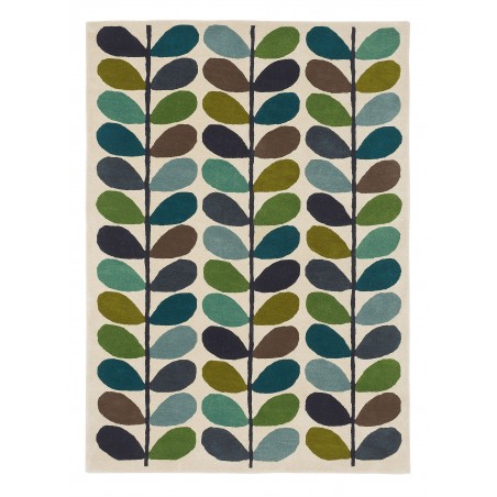 photo principale du tapis Stem Kingfisher en laine par Orla Kiely