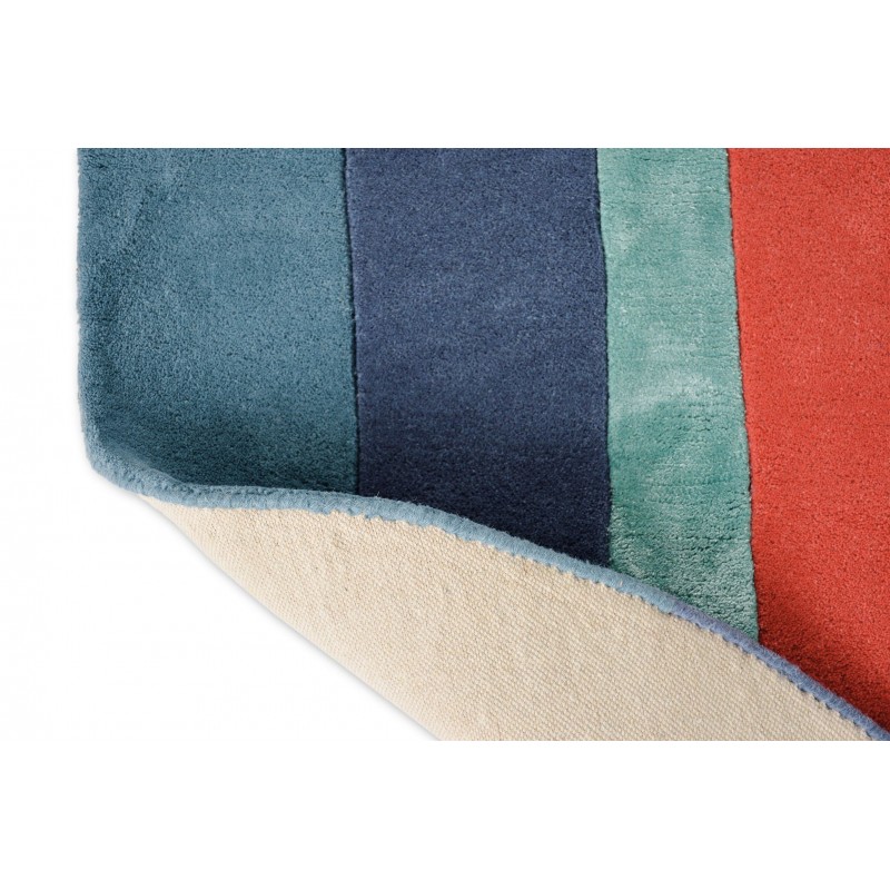 Tapis en laine et viscose Jardin Bleu