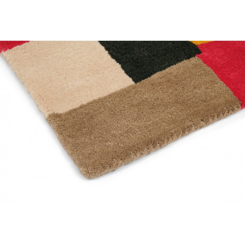 Tapis géométrique multicolore Estella domino