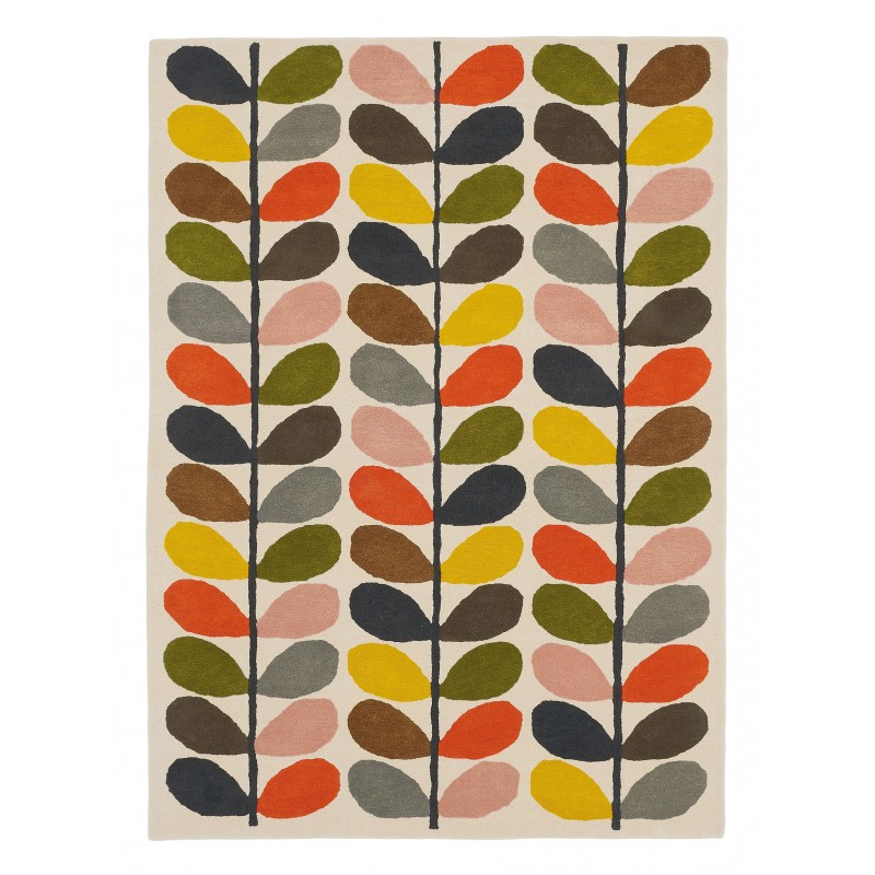 Tapis moderne Classic Stem en laine Multicolore - Orla Kiely