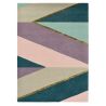 Tapis de salon en laine et viscose multicolore Sahara Rose Tapis de salon en laine et viscose multicolore Sahara Rose