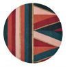 Tapis rond moderne en laine et viscose multicolore Sahara Bourgogne Tapis rond moderne en laine et viscose multicolore Sahara Bourgogne