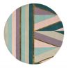 Tapis rond moderne en laine et viscose multicolore Sahara Rose Tapis rond moderne en laine et viscose multicolore Sahara Rose