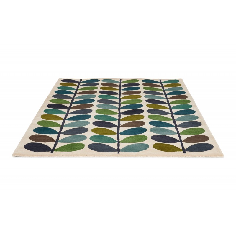 tapis en laine stem kingfisher multi
