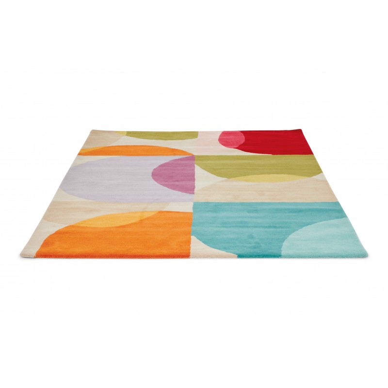 Tapis de salon en laine tufté main Kaleido