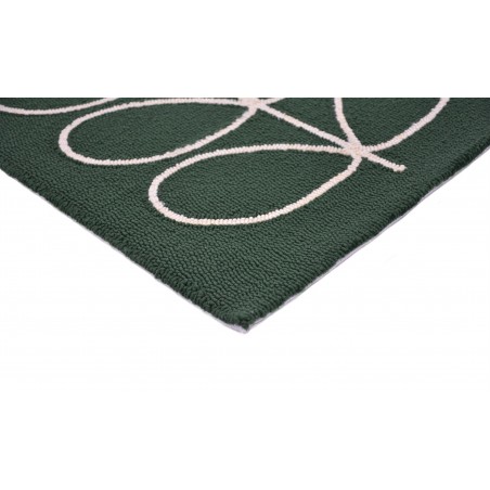Zoom coin du tapis linear stem jade en polypropylène Zoom coin du tapis linear stem jade en polypropylène