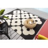 Tapis d'extérieur Spot Flower Black noir et blanc ambiance Tapis d'extérieur Spot Flower Black noir et blanc ambiance