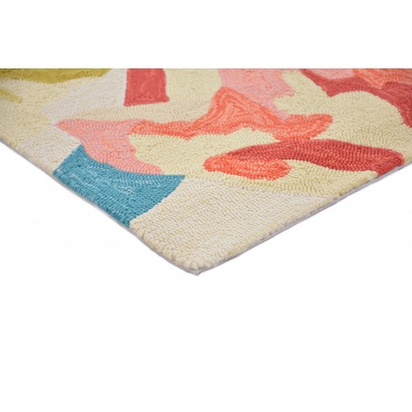 Tapis extérieur avec fleurs Vendaccio Coral angle Tapis extérieur avec fleurs Vendaccio Coral angle