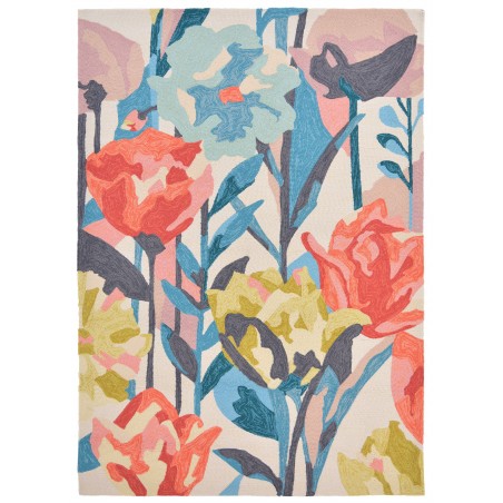 Tapis extérieur avec fleurs Vendaccio Coral image Tapis extérieur avec fleurs Vendaccio Coral image