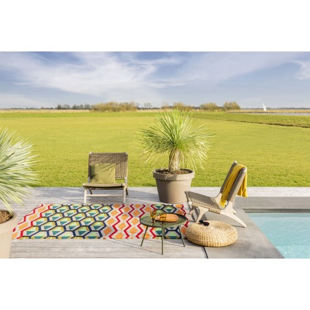 Tapis d'extérieur en polypropylène multicolore Cruz Tapis d'extérieur en polypropylène multicolore Cruz