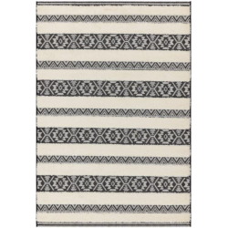Tapis d'extérieur MONTY noir et crème
