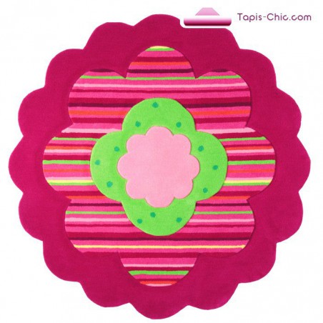 Tapis fleur pour enfant rose de la marque Esprit HOME Tapis fleur pour enfant rose de la marque Esprit HOME