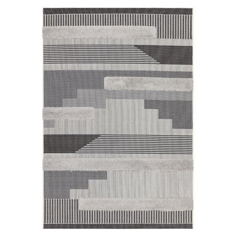 Tapis d'extérieur MONTY noir et gris GEOMETRIC - JOSEPH LEBON