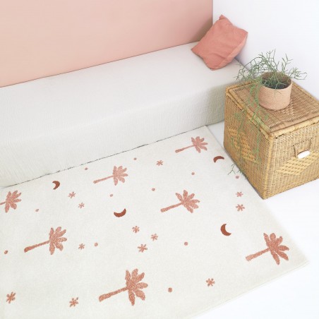 photo d'ambiance du tapis de chambre enfant little palm sienna photo d'ambiance du tapis de chambre enfant little palm sienna