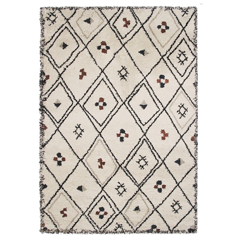 photo du tapis design kamel rouille motif berbère