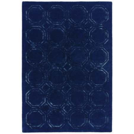 Tapis de salon haut de gamme Oural bleu nuit Tapis de salon haut de gamme Oural bleu nuit