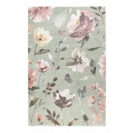 Tapis de salle à manger facile d'entretien Summer breeze menthe gris Tapis de salle à manger facile d'entretien Summer breeze menthe gris