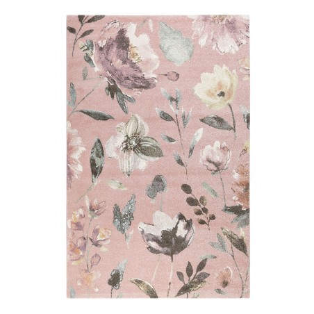 Tapis de salon motif floral Summer breeze rose