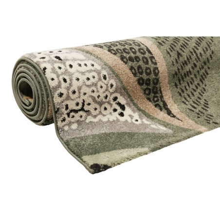 Tapis moderne à motif fleuri Hazel vert kaki Tapis moderne à motif fleuri Hazel vert kaki