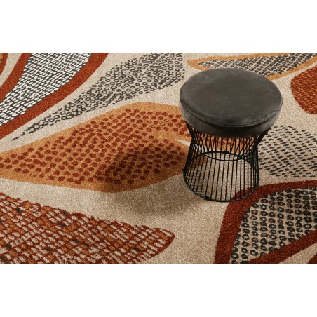 Tapis moderne à motif fleuri Hazel marron Tapis moderne à motif fleuri Hazel marron