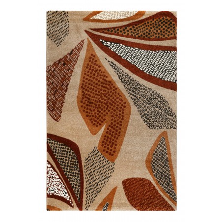 Tapis motif pétale Hazel marron