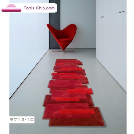Tapis contemporain Pebbles rouge par Angelo Tapis contemporain Pebbles rouge par Angelo