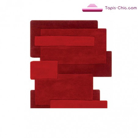 Tapis contemporain Pebbles rouge par Angelo Tapis contemporain Pebbles rouge par Angelo