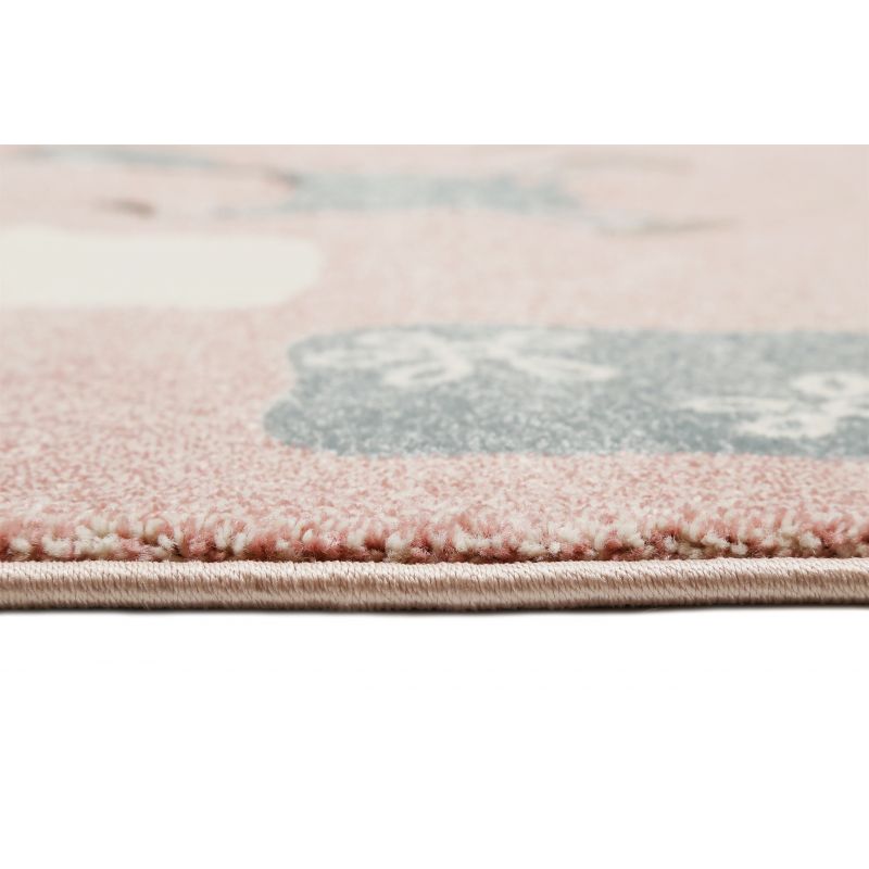 Tapis animaux chambre enfant rose Lucky zoo 2.0
