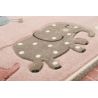 Tapis animaux chambre enfant rose Lucky zoo 2.0