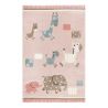 Tapis animaux chambre enfant rose Lucky zoo 2.0