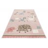 Tapis animaux chambre enfant rose Lucky zoo 2.0
