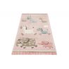 Tapis animaux chambre enfant rose Lucky zoo 2.0