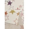 Tapis chambre enfant etoile Esterya beige et rose