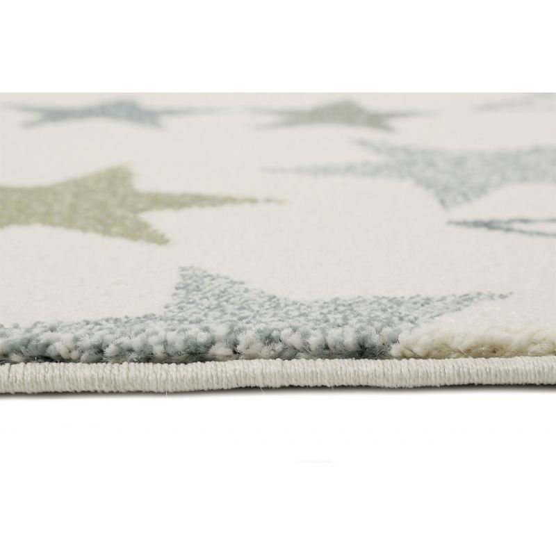 Tapis chambre enfant etoile Esterya beige et rose