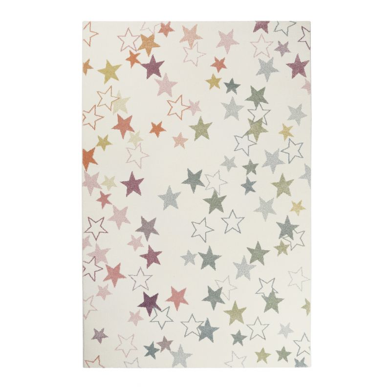 Tapis chambre enfant étoile rose orange et verte Esterya - ESPRIT HOME