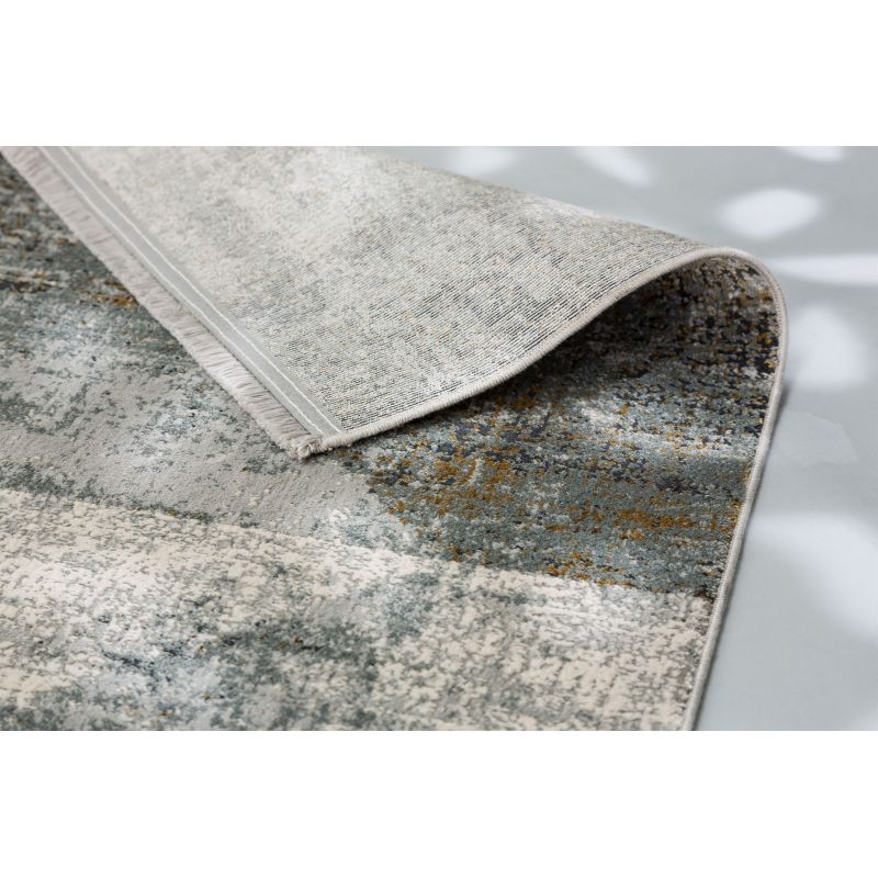 Tapis Moderne Positano Abstrait Gris Or viscose et acrylique