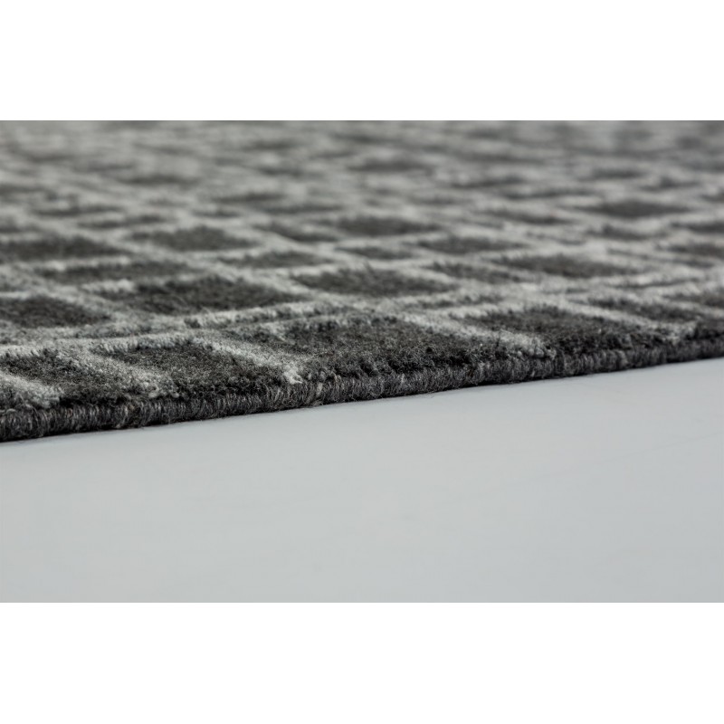 Tapis haut de gamme design Cosetta Gris Anthracite pur viscose
