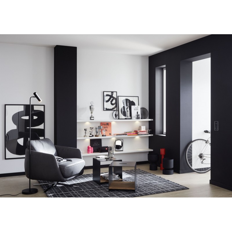 Tapis haut de gamme design Cosetta Gris Anthracite pur viscose