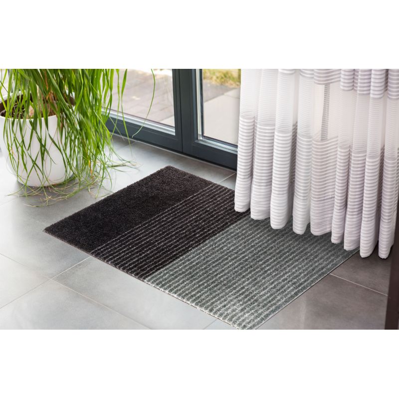 Tapis d'Entrée Original Manhattan Décliné de Bleu lavable machine